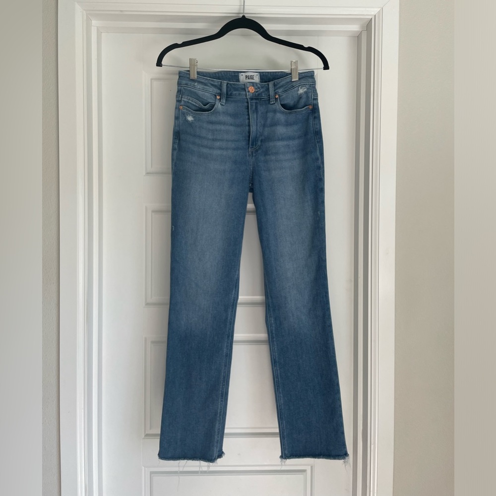 Paige Cindy High Rise Ankle Straight Jeans